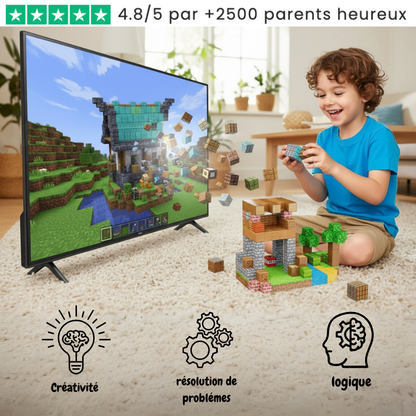 Et si ton enfant construisait SON monde pixelisé... sans écran ? 🎮✨